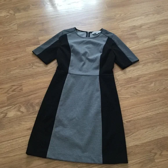 Ann Taylor LOFT Black & Gray Colorblock Short Sleeve Dress Size 2 EUC - Picture 12 of 12